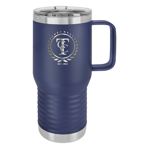 20 OZ. NAVY BLUE POLAR CAMEL STAINLESS TRAVEL MUG WITH SLIDER LID